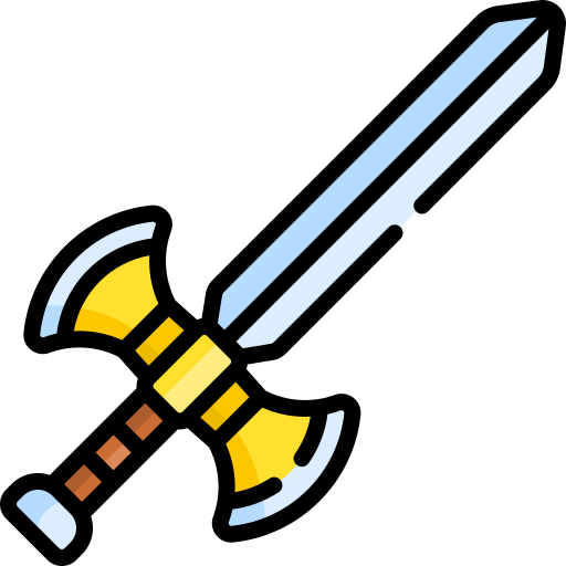 zwaard Special Lineal color icoon