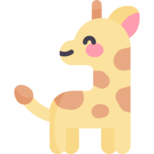 girafe Kawaii Flat Icône