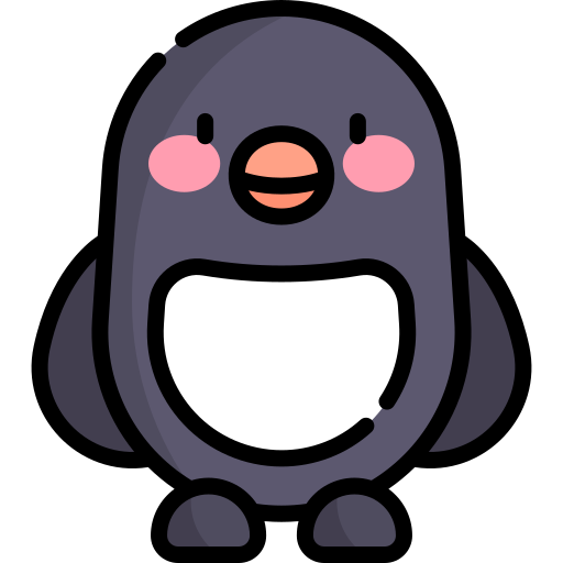 ペンギン Kawaii Lineal color icon