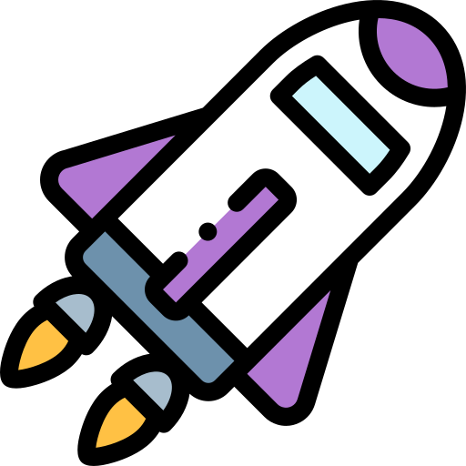 Rocket Detailed Rounded Lineal color icon