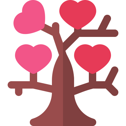 Дерево любви Basic Rounded Flat иконка