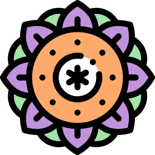 mandala Detailed Rounded Lineal color icon