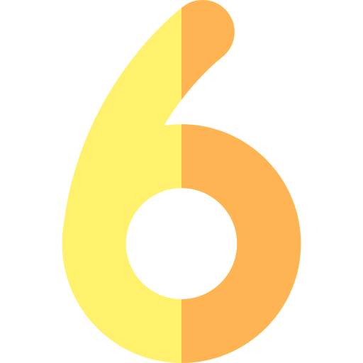 seis Basic Rounded Flat icono