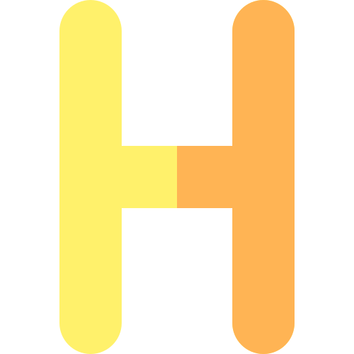 h Basic Rounded Flat icono