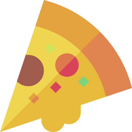 pizza Basic Straight Flat ikona