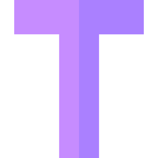 t. Basic Straight Flat icon