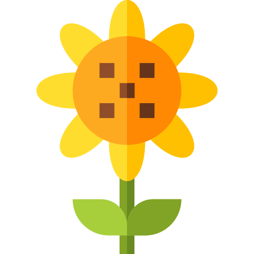 Sunflower Basic Straight Flat icon