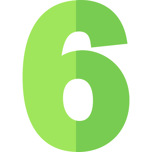 sechs Basic Straight Flat icon