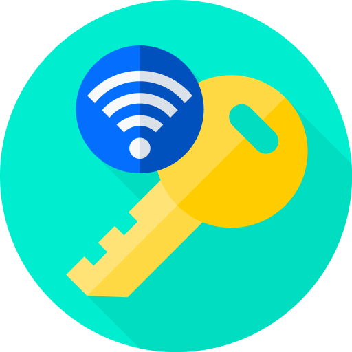 Smart key Flat Circular Flat icon