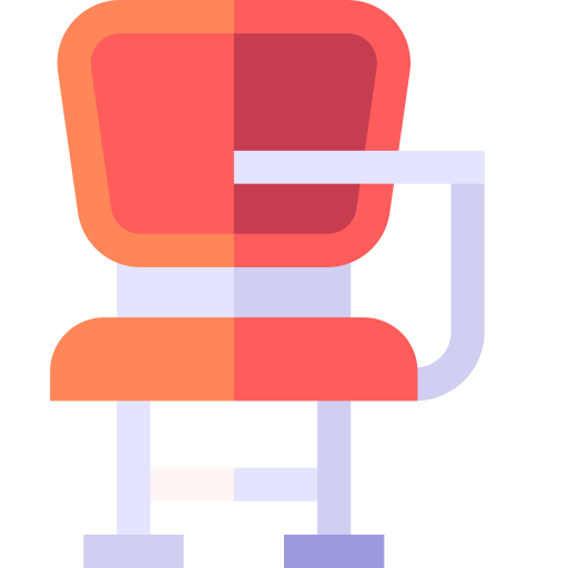 책상 의자 Basic Straight Flat icon
