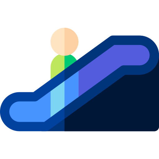 Escalator Basic Rounded Flat icon