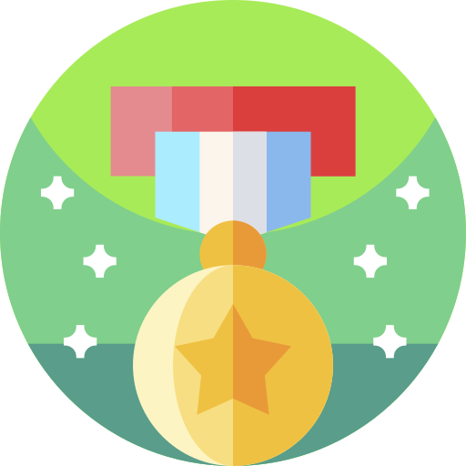 Medal Geometric Flat Circular Flat icon