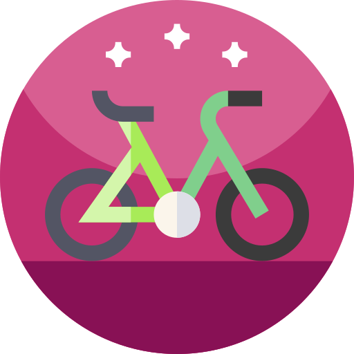 Bicycle Geometric Flat Circular Flat icon
