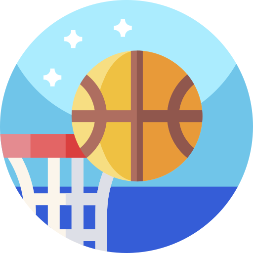 koszykówka Geometric Flat Circular Flat ikona
