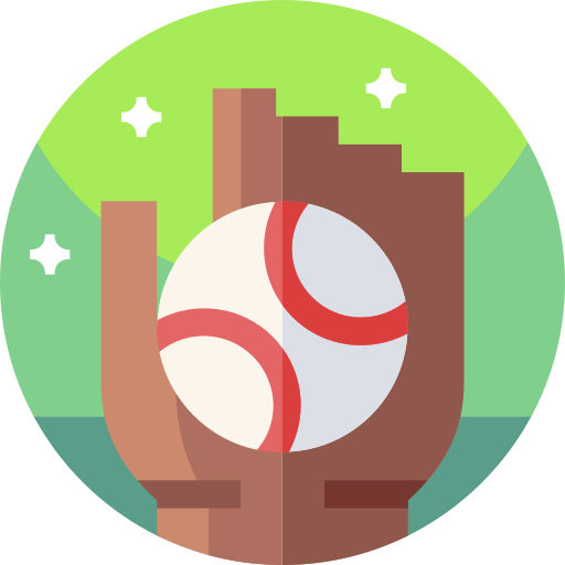 Baseball glove Geometric Flat Circular Flat icon