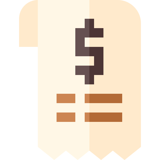kassenbon Basic Straight Flat icon