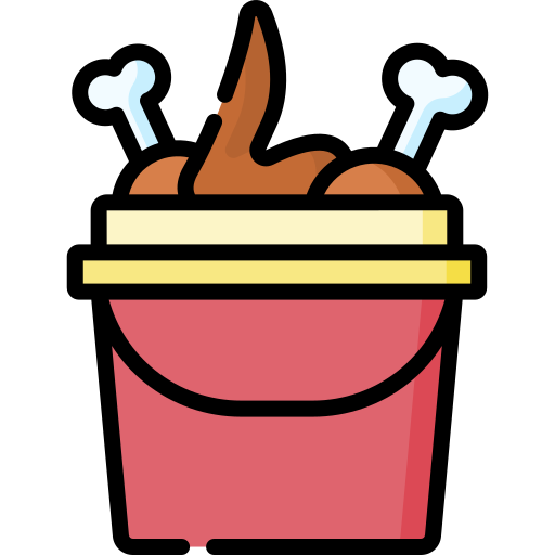 pollo frito Special Lineal color icono