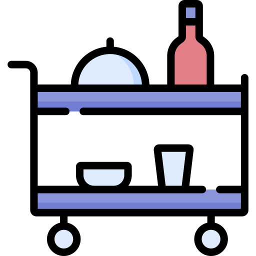 Serving cart Special Lineal color icon