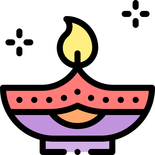 Огненная лампа Detailed Rounded Lineal color иконка
