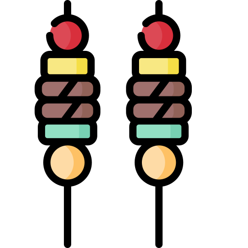brocheta Special Lineal color icono