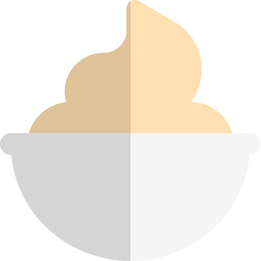Mashed potato Pixel Perfect Flat icon