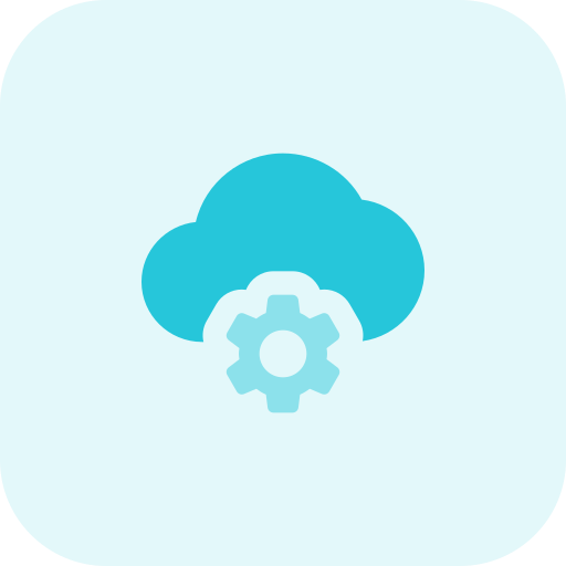cloud-instellingen Pixel Perfect Tritone icoon