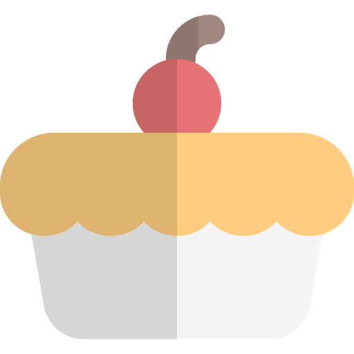 cupcake Pixel Perfect Flat icona