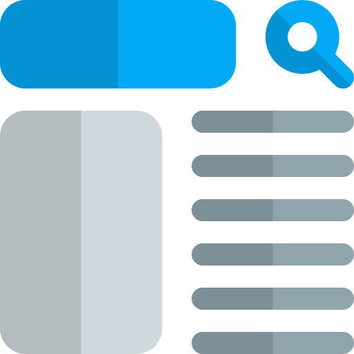 Magnifying glass Pixel Perfect Flat icon