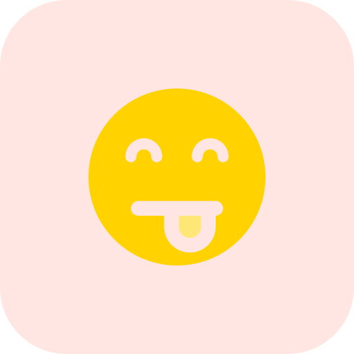 舌を出す Pixel Perfect Tritone icon