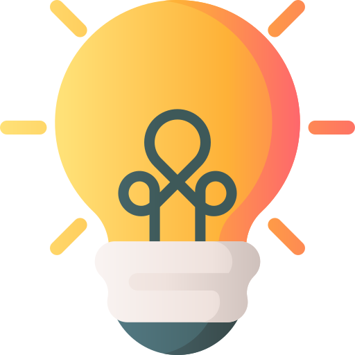 Light bulb 3D Basic Gradient icon