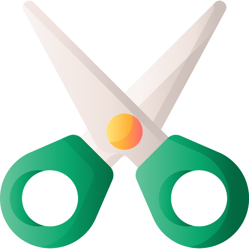 Scissors 3D Basic Gradient icon