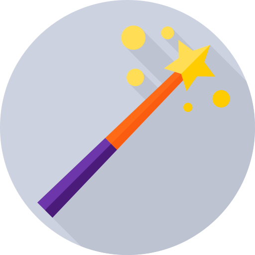 Magic wand Flat Circular Flat icon