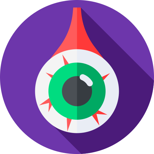 Eye ball Flat Circular Flat icon