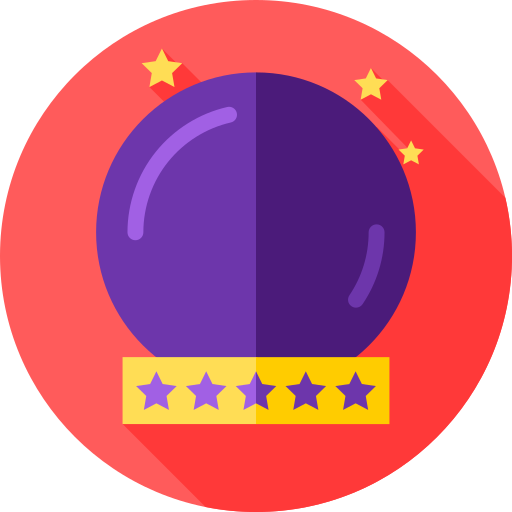 bola de cristal Flat Circular Flat icono