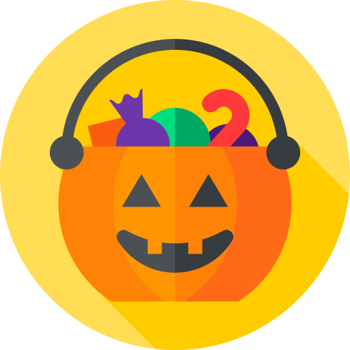 Halloween candy Flat Circular Flat icon