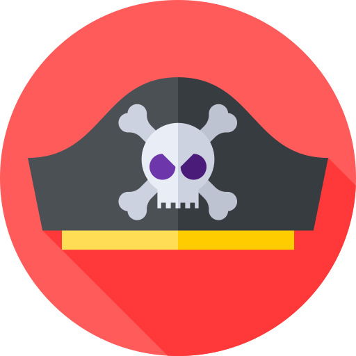 Pirate hat Flat Circular Flat icon