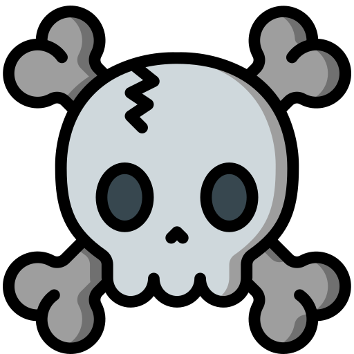 Skull and bones Basic Miscellany Lineal Color icon