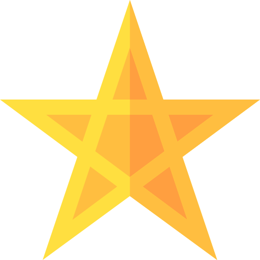 Pentagram Basic Straight Flat icon