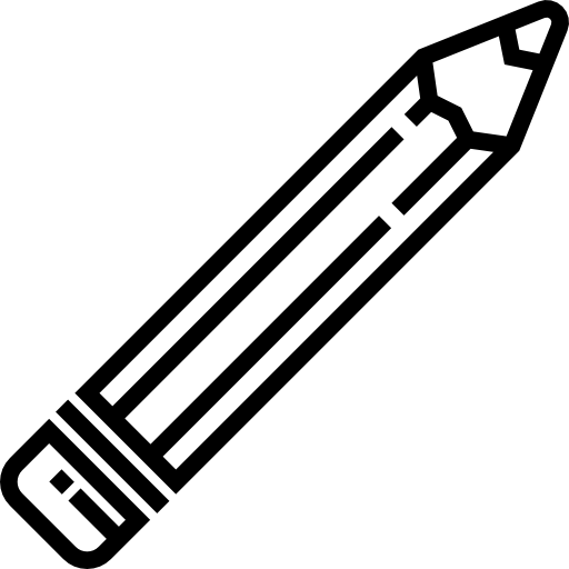 matita Detailed Straight Lineal icona