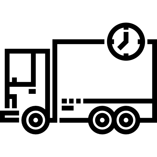 camión de reparto Detailed Straight Lineal icono