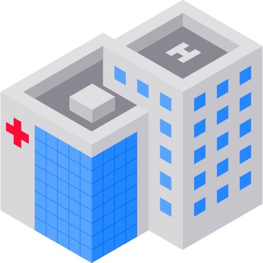 Больница Isometric Flat иконка