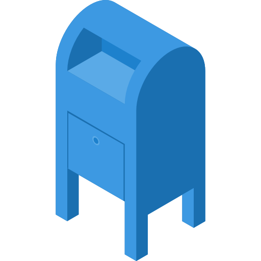 skrzynka pocztowa Isometric Flat ikona