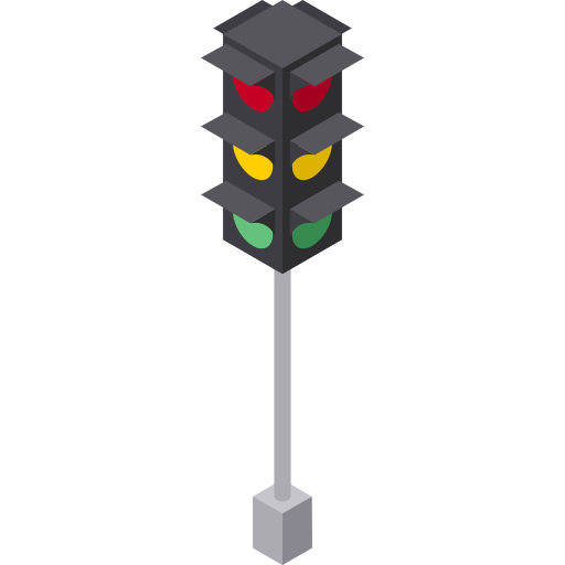 Traffic lights Isometric Flat icon