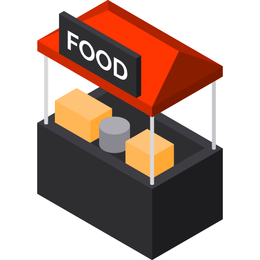 Food stall Isometric Flat icon
