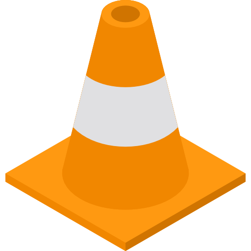 Traffic cone Isometric Flat icon