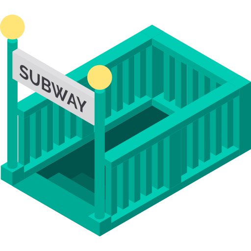 Subway Isometric Flat icon