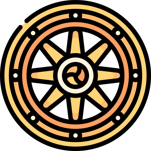 rueda del dharma Special Lineal color icono