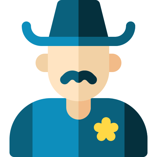 Sheriff Basic Rounded Flat icon