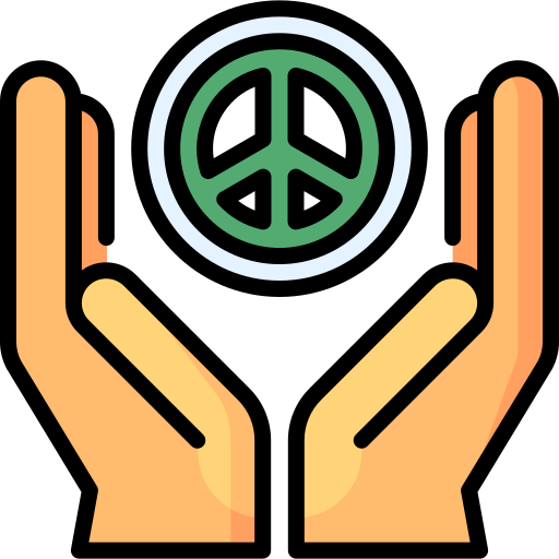 simbolo de paz Special Lineal color icono