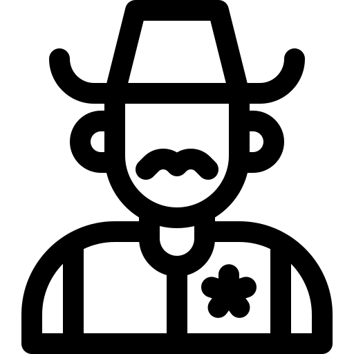 shérif Basic Rounded Lineal Icône